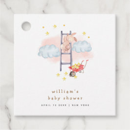 Etiquetas Para Recuerdos Minimal Watercolor Boho Bunny Stars Baby Shower