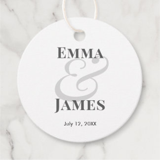 Etiquetas Para Recuerdos Minimalist Ampersand Wedding | Names Thank You