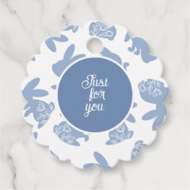 Etiquetas Para Recuerdos Minimalist Bunny Just for You Gift Tag – Easter 