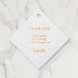 Etiquetas Para Recuerdos Minimalist Elegant Thank You Gold
