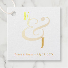Etiquetas Para Recuerdos Minimalist Monogram | Ampersand Wedding Thank You