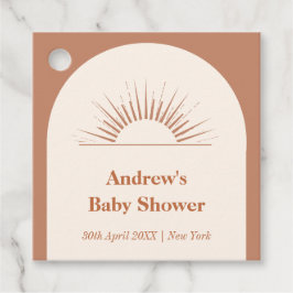 Etiquetas Para Recuerdos Minimalista Boho Arch Sunshine Baby Shower