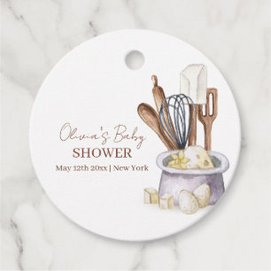 Etiquetas Para Recuerdos Minimalista Boho Bakery Chef Baby Shower