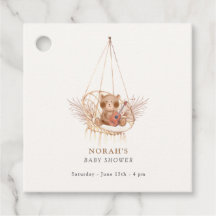 Minimalista Boho Teddy Bear Pampas Baby Shower