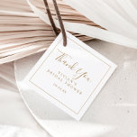 Etiquetas Para Recuerdos Minimalista ducha de novias de oro gracias<br><div class="desc">Estas minimalistas etiquetas de agradecimiento para las novias doradas son perfectas para una simple ducha de boda. El moderno diseño romántico presenta una tipografía clásica en oro y blanco, acompañada de una caligrafía rústica y elegante con un estilo de letra a mano vintage. Personalizable de cualquier color. Mantenga el diseño...</div>