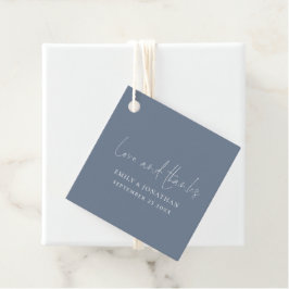 Etiquetas Para Recuerdos Minimalista Dusty Blue Love Gracias Boda