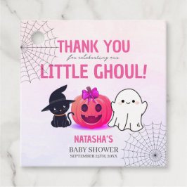 Etiquetas Para Recuerdos Minimalista es un Baby Shower de Halloween Ghoul