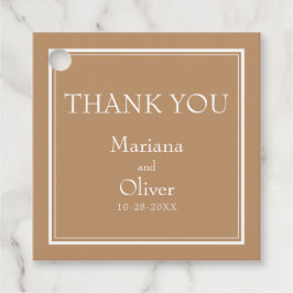 Etiquetas Para Recuerdos Minimalista fronterizo moderno Tan Beige