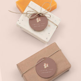 Etiquetas Para Recuerdos Minimalista Hoja de Otoño Gracias