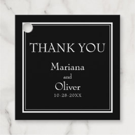 Etiquetas Para Recuerdos Minimalista Moderno Negro