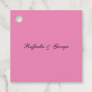 Etiquetas Para Recuerdos Minimalista nombre personalizado color rosa