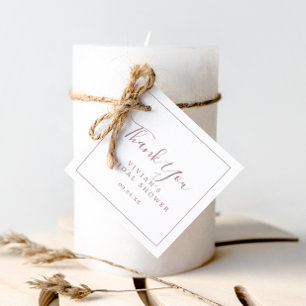 Etiquetas Para Recuerdos Minimalista Rosa Dorado Bridal Shower