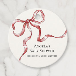 Etiquetas Para Recuerdos Minimalista Vintage Bow Baby Shower