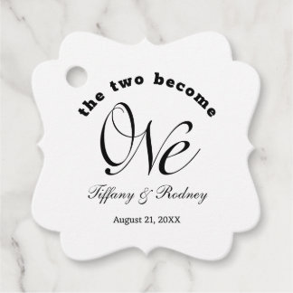 Etiquetas Para Recuerdos Minimalistas Los Dos Se Convierten En Un Boda