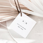 Etiquetas Para Recuerdos Mínimo y Moda | Gracias Boda<br><div class="desc">Estas elegantes y modernas duchas bodas o novias favorecen a las etiquetas "el amor y el agradecimiento",  y cuentan con un sencillo diseño de texto en blanco y negro que rebosa de estilo minimalista. Añada sus iniciales o su monograma para hacerlas completamente propias.</div>