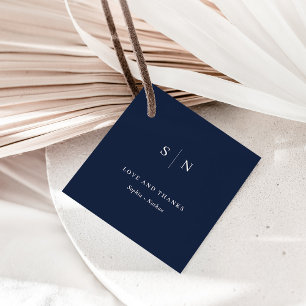 Etiquetas Para Recuerdos Mínimo y Moda Gracias Boda Azul De La Marina