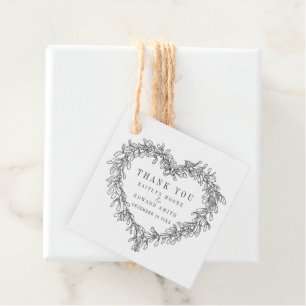 Etiquetas Para Recuerdos Mistletoline art boda gris oscuro gracias