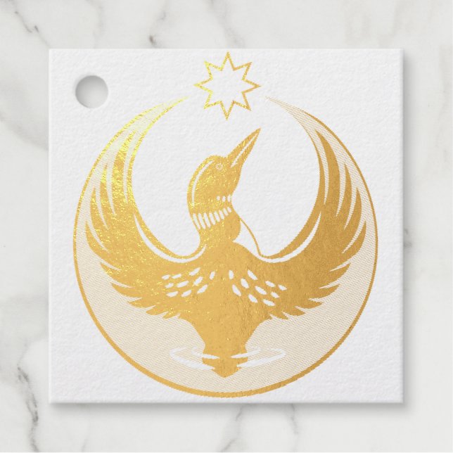 Etiquetas Para Recuerdos MN Loon Rising (Anverso)