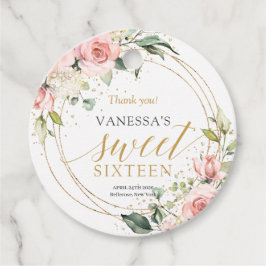 Etiquetas Para Recuerdos Moda acuarela flores rubor dorado sage dulce 16