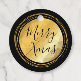 Etiquetas Para Recuerdos Moda brillante de color negro y oro de la caligraf