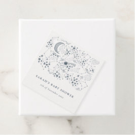 Etiquetas Para Recuerdos Moda Celestial Navy Starry Night Moon Baby Shower