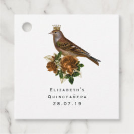 Etiquetas Para Recuerdos Moda de cosecha de oro y cobre