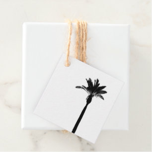 Etiquetas Para Recuerdos Moda moderna costera de la silueta del árbol de pa