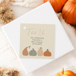 Etiquetas Para Recuerdos Moda neutra Rustica Calabaza de caída Baby Shower