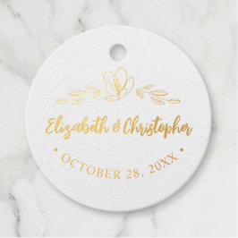 Etiquetas Para Recuerdos Moda personalizada Boda de hojas florales