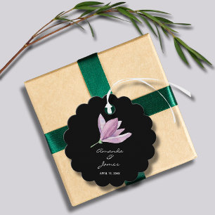 Etiquetas Para Recuerdos Moda Purple Floral Gracias