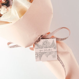 Etiquetas Para Recuerdos Moda Simple Rubor Rosa Floral Daisy Belleza