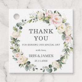 Etiquetas Para Recuerdos Moda Soft Ivory Rubor Floral Boda Gracias