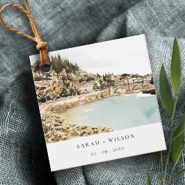 Etiquetas Para Recuerdos Moda Verona Adige Boda de acuarela de Italia