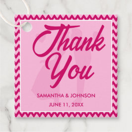 Etiquetas Para Recuerdos Modern Blush Pink Chevron Stripe Wedding