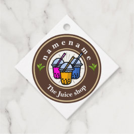 Etiquetas Para Recuerdos Modern Bubble Tea milk shop Café Café personal nom