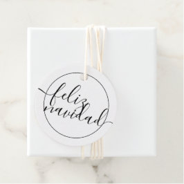 Etiquetas Para Recuerdos Modern Feliz Navidad Typography Navidades