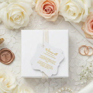 Etiquetas Para Recuerdos Modern Gold Foil Wedding | Elegant Minimalist