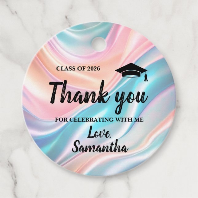 Etiquetas Para Recuerdos Modern  Graduation  (Anverso)