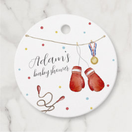 Etiquetas Para Recuerdos Modern Little Champion Boxing Sport Baby Shower