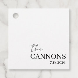 Etiquetas Para Recuerdos Modern Script Wedding Personalized Name Date