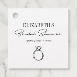 Etiquetas Para Recuerdos Moderna Ducha Bridal Con Anillo