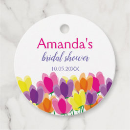 Etiquetas Para Recuerdos Moderna ducha de novia floral colorida