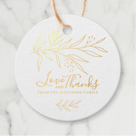 Etiquetas Para Recuerdos Moderna Línea De Arte Foliage Verdor Amor Y Gracia