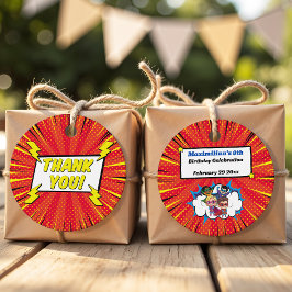 Etiquetas Para Recuerdos Moderna Personalizado Superhéroe Comic Book Guay G