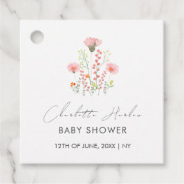 Etiquetas Para Recuerdos Moderna y elegante Pequeña Flora Silvestre Baby Sh