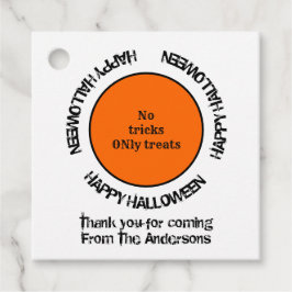 Etiquetas Para Recuerdos Moderna y simple tipografía de Guay Feliz Hallowee