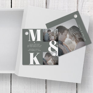 Etiquetas Para Recuerdos Moderno Boda de fotografía Minimalista audaz Monog