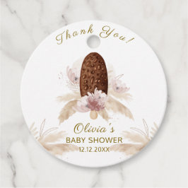 Etiquetas Para Recuerdos Moderno Boho Floral Ice Cream Popcicle Baby Shower