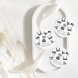 Etiquetas Para Recuerdos Moderno Brush Script Lingerie Bridal Shower