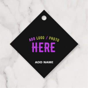 ETIQUETAS PARA RECUERDOS MODERNO CON ESTILO PERSONALIZABLE NEGRO MARCADO VE